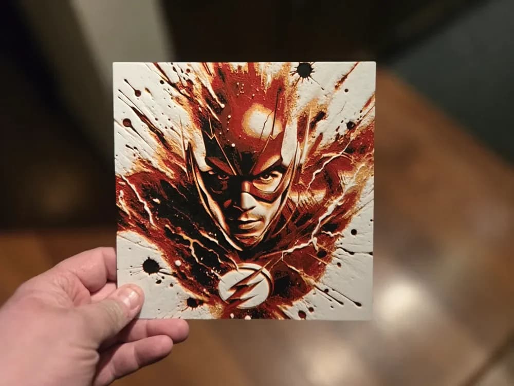 Graffiti The Flash Hueforge by 3Ree Printing HueForge model: Graffiti The Flash Hueforge by 3Ree Printing