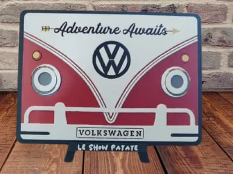 Plaque Combi VW Hueforge by leshowpatate HueForge model: Plaque Combi VW Hueforge by leshowpatate