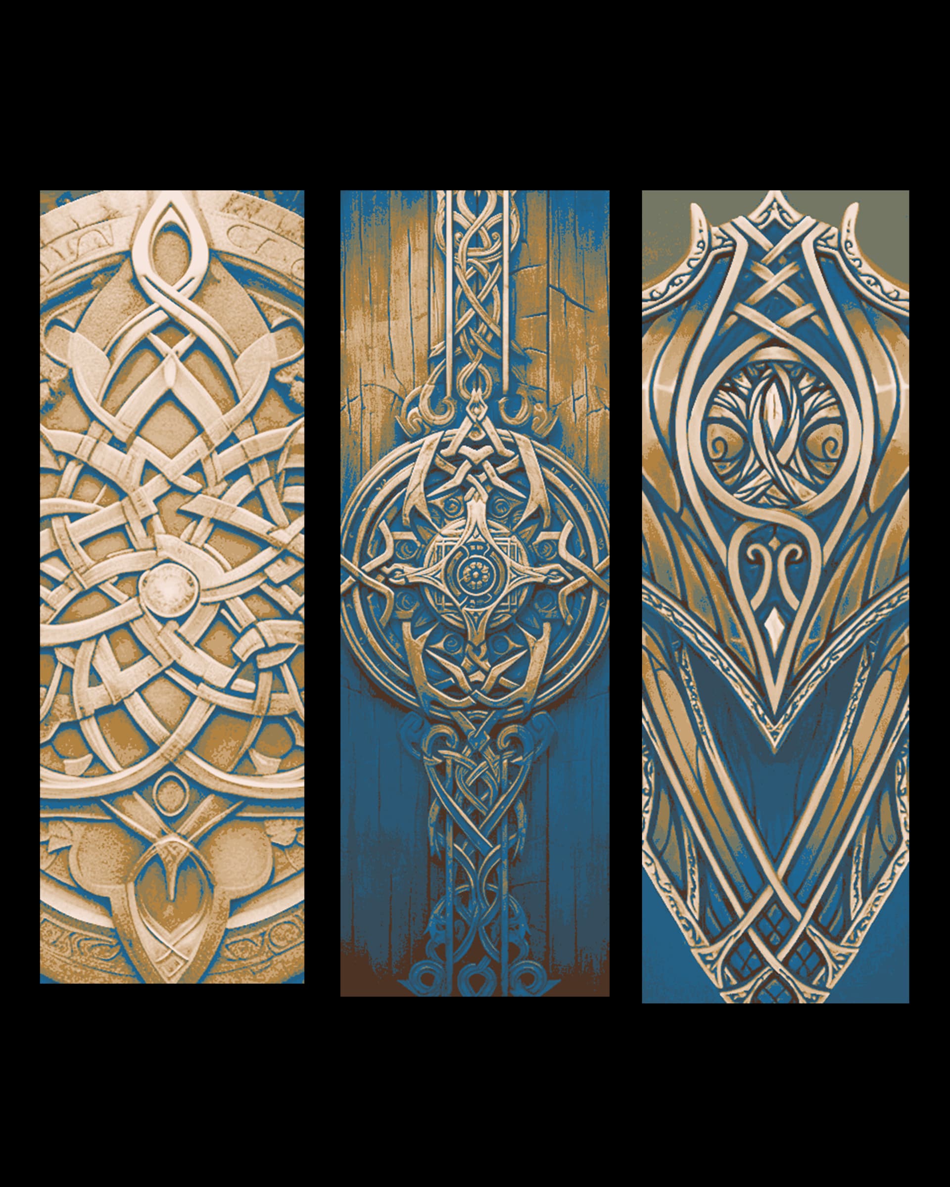 Designs from the family and shields - set of bookmarks by BooneCo3d HueForge model: Designs from the family and shields - set of bookmarks by BooneCo3d
