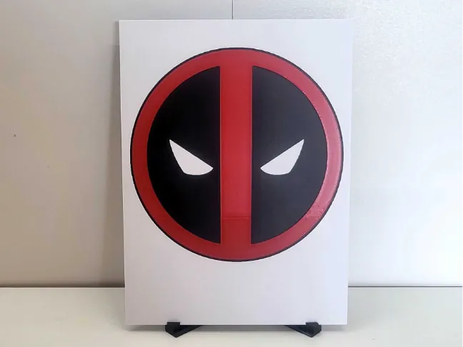 Logo DeadPool by Poly3D HueForge model: Logo DeadPool by Poly3D