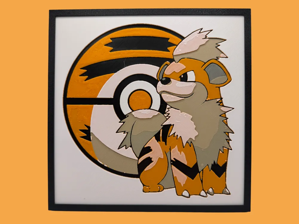 Growlithe - Pokemon by Canadian Gamer HueForge model: Growlithe - Pokemon by Canadian Gamer