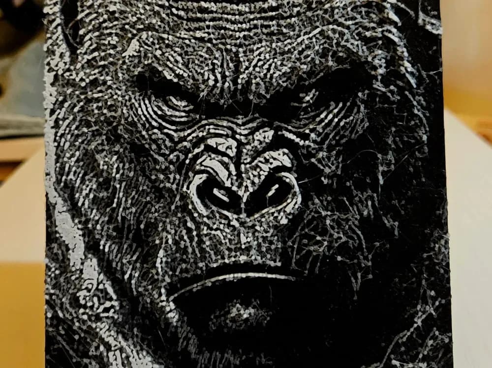 Gorilla by Mano's 3d_Art HueForge model: Gorilla by Mano's 3d_Art
