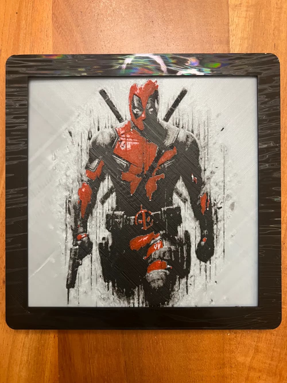HueForge model: Deadpool Walking by JustBe 3D Printing
