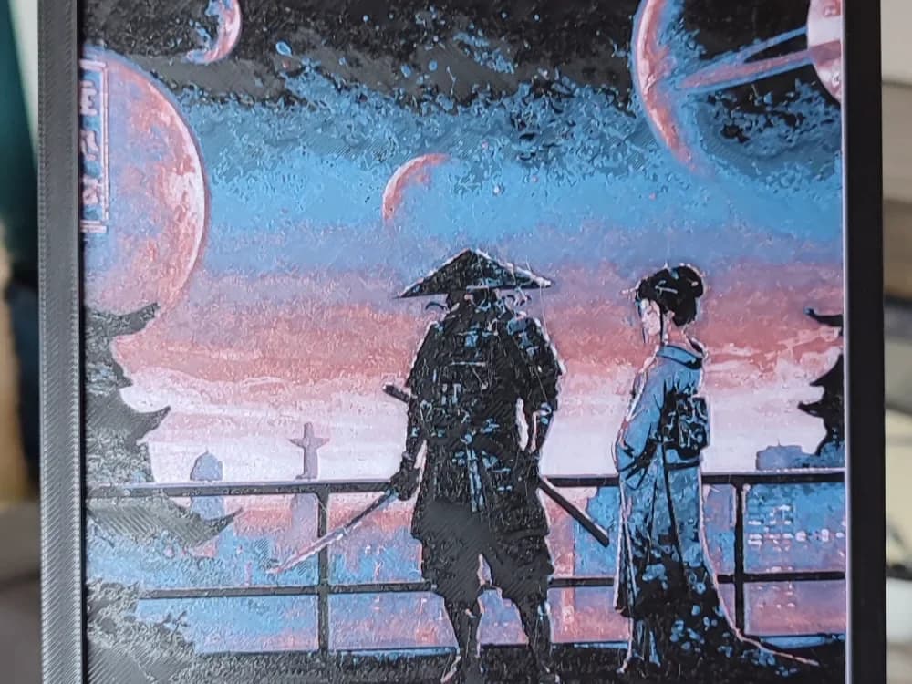 Nippon Geisha Samurai Hueforge by 3DNesy HueForge model: Nippon Geisha Samurai Hueforge by 3DNesy