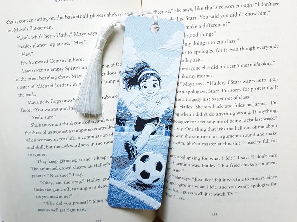 Bookmark, Girl Soccer Player Bookmark, Girl Soccer Player