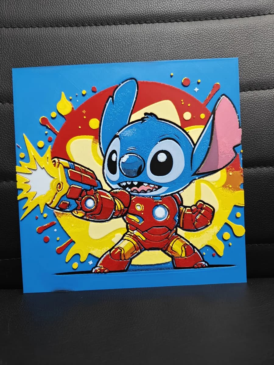 Stitch Iron Man by TheHueforgeLady HueForge model: Stitch Iron Man by TheHueforgeLady