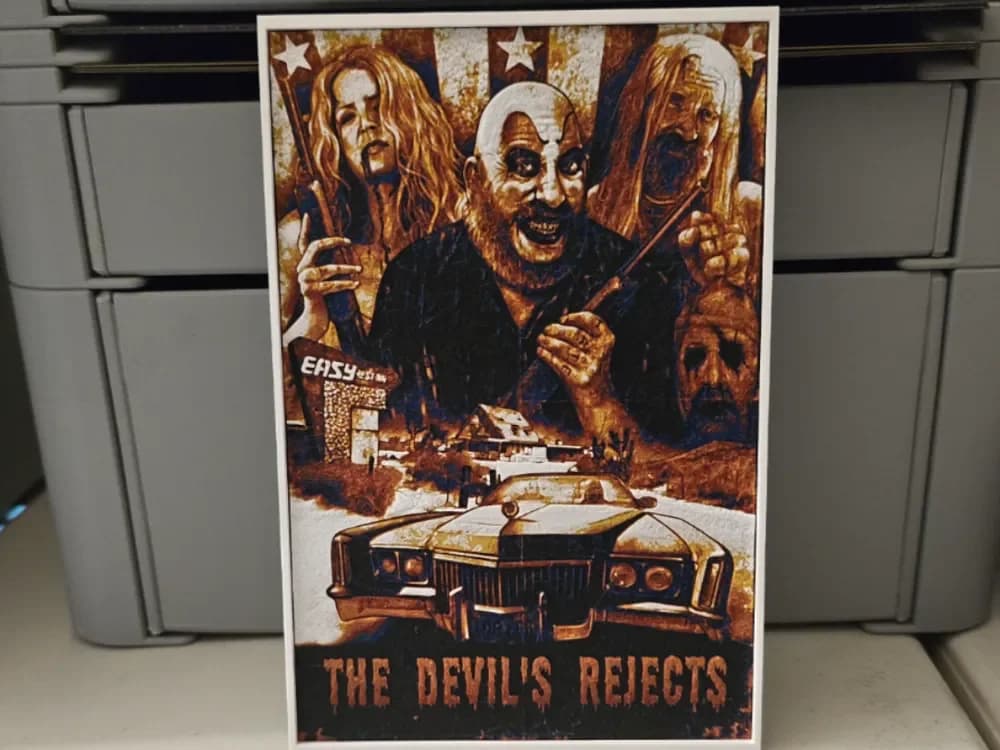The Devils Rejects Movie Poster - Hueforge Art by Lumpy3D HueForge model: The Devils Rejects Movie Poster - Hueforge Art by Lumpy3D