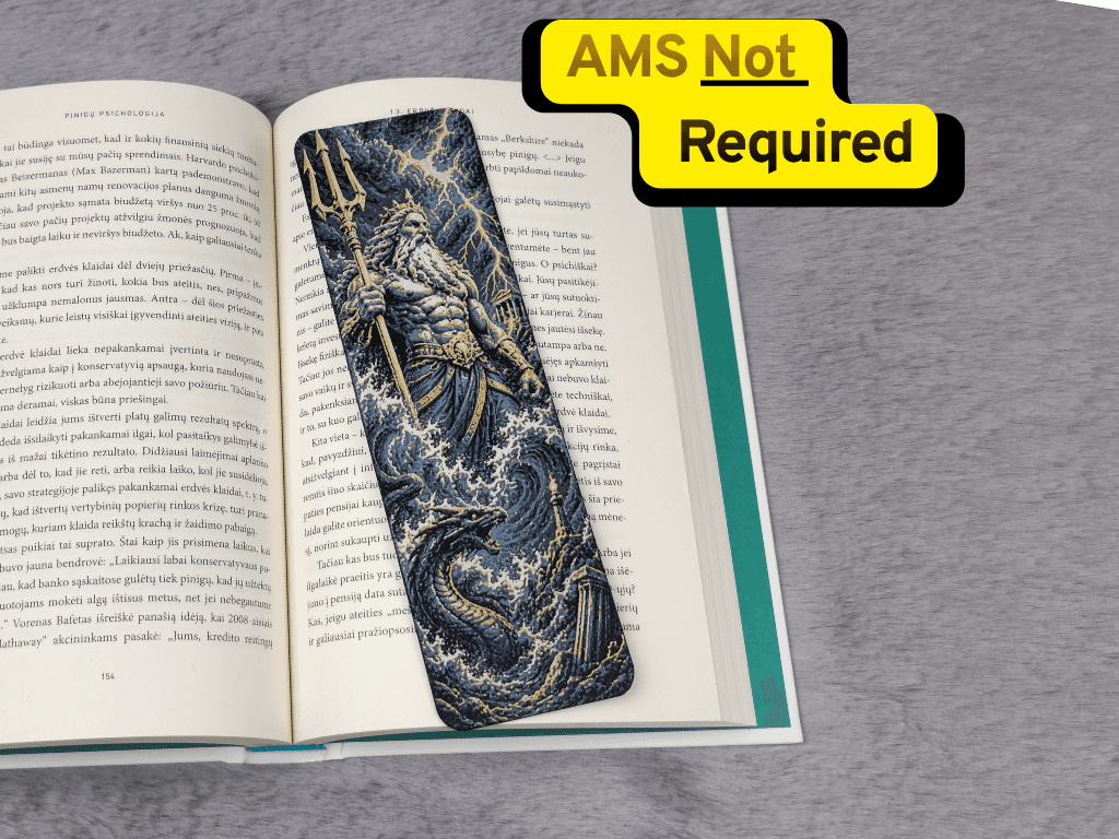 Sea God Dragon Storm HueForge Bookmark by 2d-wall-art HueForge model: Sea God Dragon Storm HueForge Bookmark by 2d-wall-art