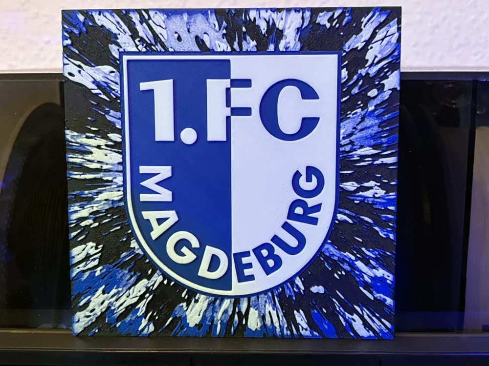 1. FC Magdeburg FCM "Space" Hueforge 3 Colors AMS by Reeftank&more HueForge model: 1. FC Magdeburg FCM "Space" Hueforge 3 Colors AMS by Reeftank&more