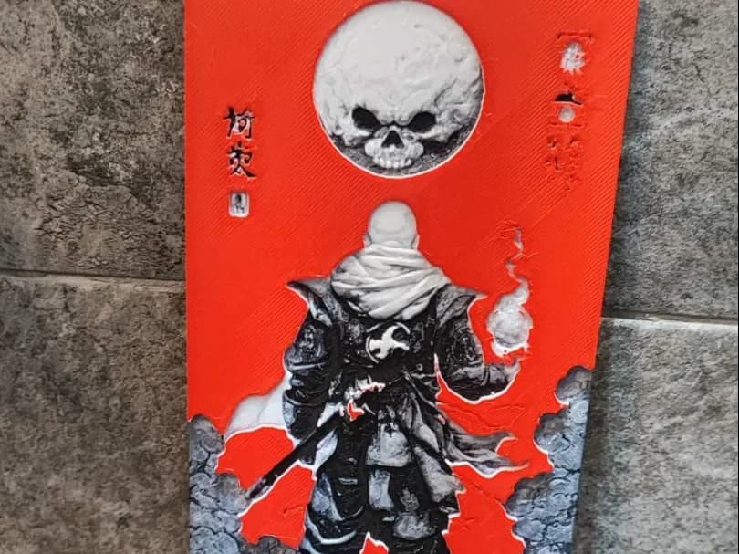 Warriors Blood Moon by Garuda3D HueForge model: Warriors Blood Moon by Garuda3D