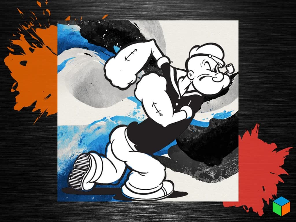 HueForge model: Popeye The Sailor Man by 3D Prints By Vic