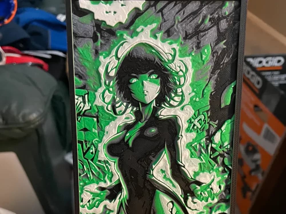 Tatsumaki Hueforge by Advancedtechworldwide HueForge model: Tatsumaki Hueforge by Advancedtechworldwide