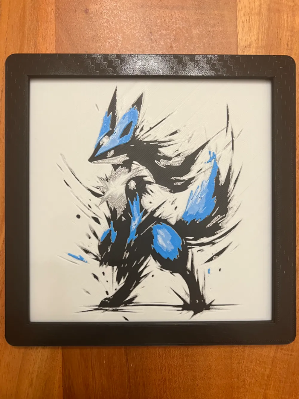 HueForge model: Lucario by JustBe 3D Printing