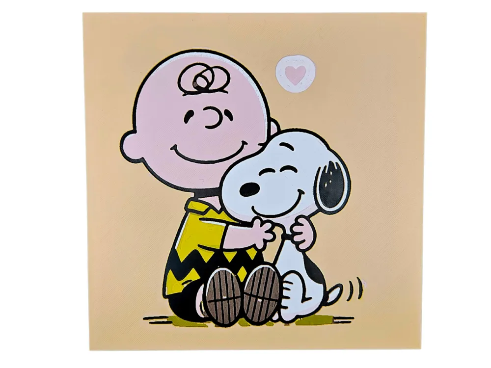 Charlie Brown and Snoopy by BusyKikiBee HueForge model: Charlie Brown and Snoopy by BusyKikiBee