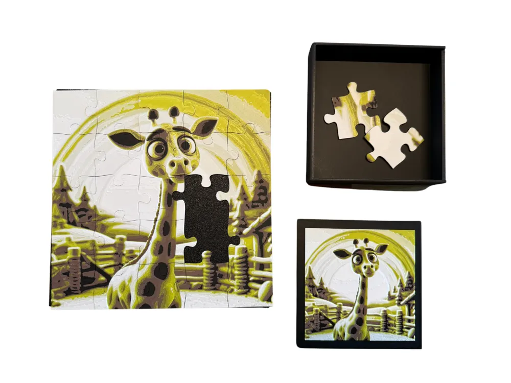 Kids Puzzle - Giraffe by Canadian Gamer HueForge model: Kids Puzzle - Giraffe by Canadian Gamer