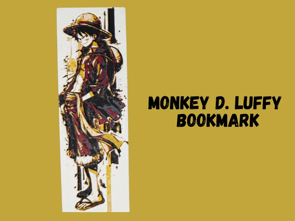 Monkey D Luffy - One Piece Bookmark by Canadian Gamer HueForge model: Monkey D Luffy - One Piece Bookmark by Canadian Gamer