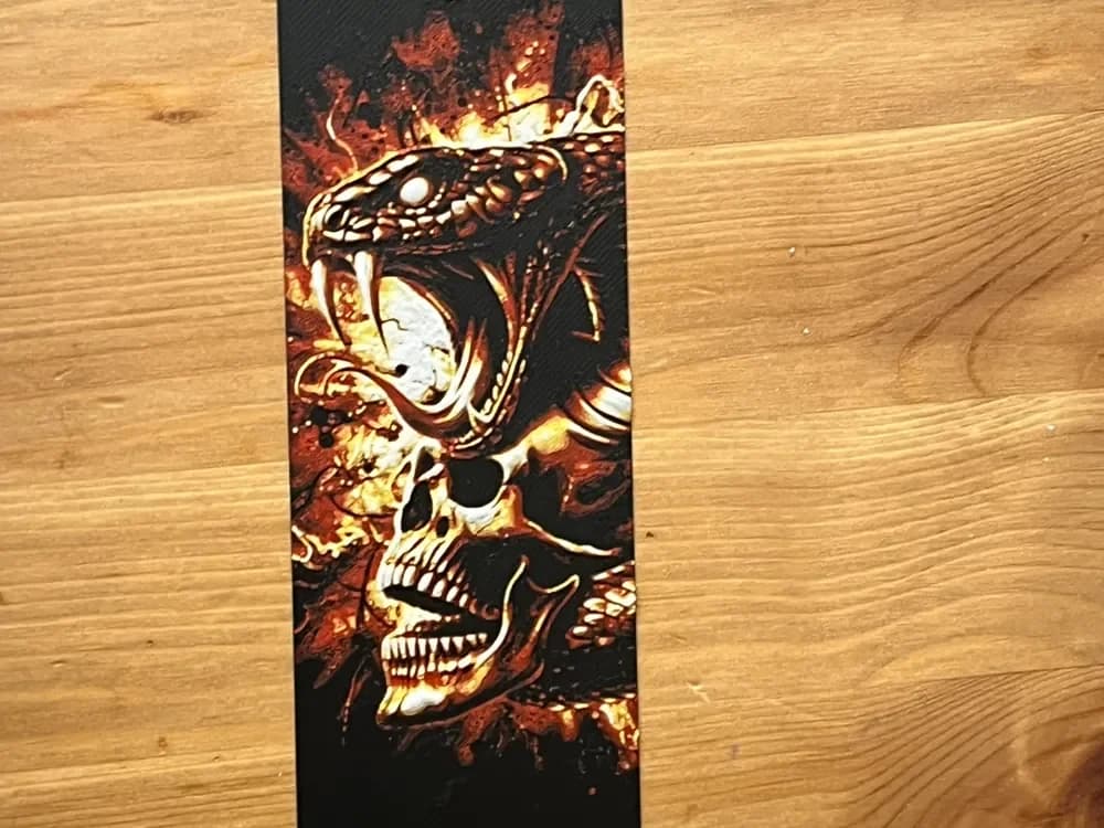 snake and skull bookmark by Morganja HueForge model: snake and skull bookmark by Morganja