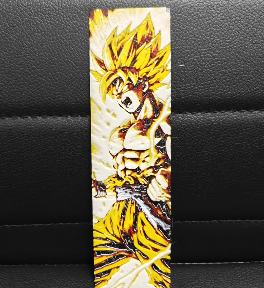 Goku Super Sayan Bookmark by TheHueforgeLady HueForge model: Goku Super Sayan Bookmark by TheHueforgeLady