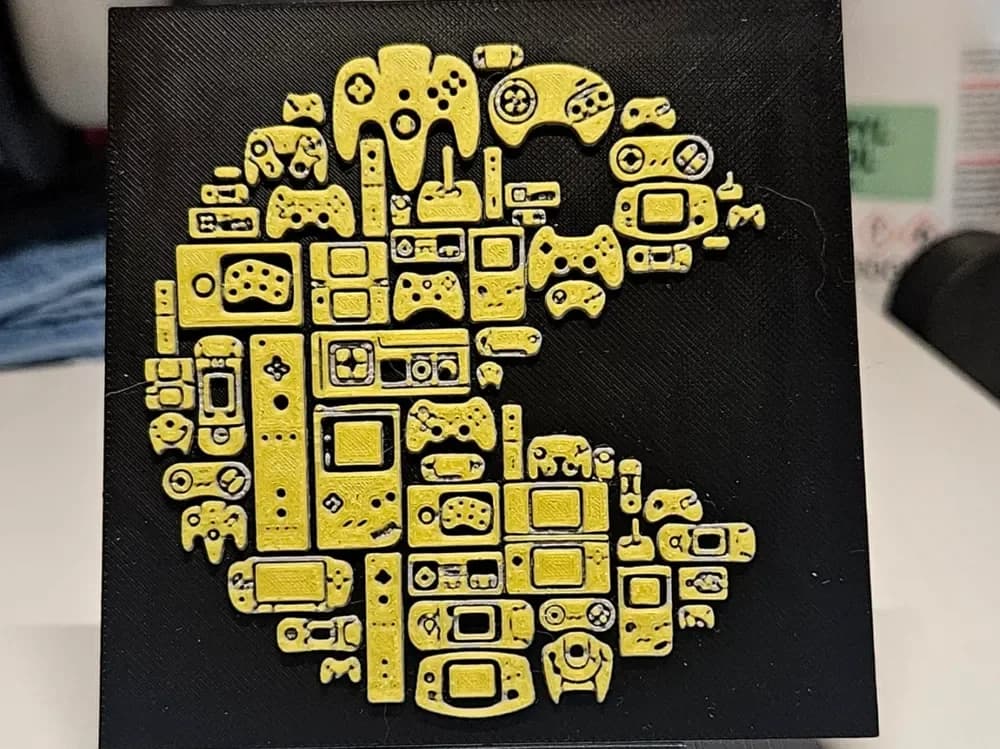 Nintendo Pac-Man by Mano's 3d_Art HueForge model: Nintendo Pac-Man by Mano's 3d_Art