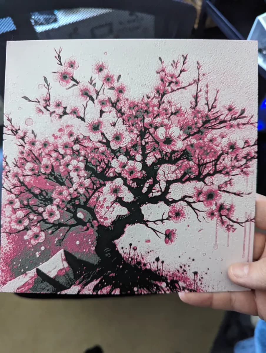 Cherry Blossom Hueforge by the_bearded_jedi HueForge model: Cherry Blossom Hueforge by the_bearded_jedi