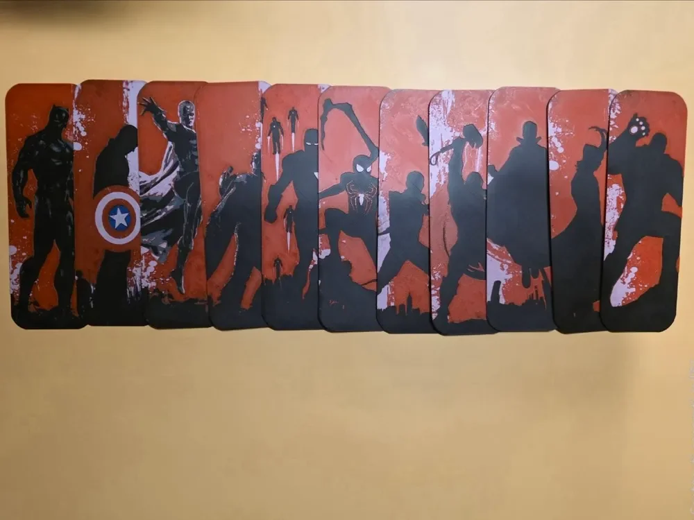 Marvel Universe Bookmark Collection by keko HueForge model: Marvel Universe Bookmark Collection by keko