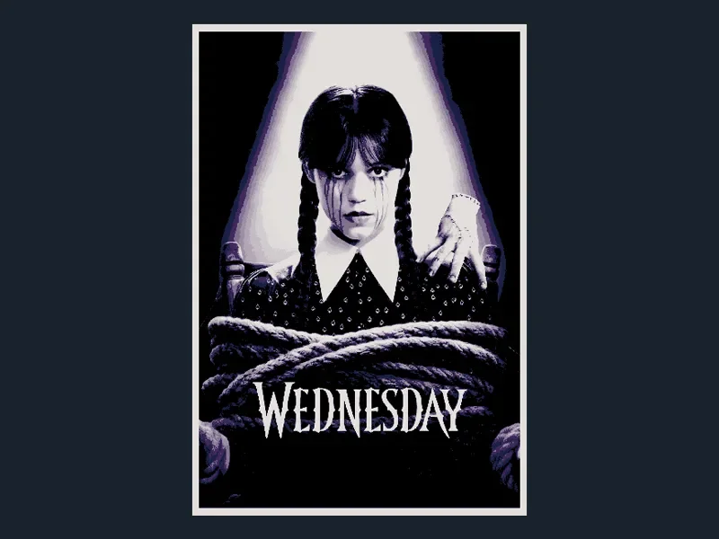 Wednesday (Series Poster - HueForge) by HugheCraft HueForge model: Wednesday (Series Poster - HueForge) by HugheCraft