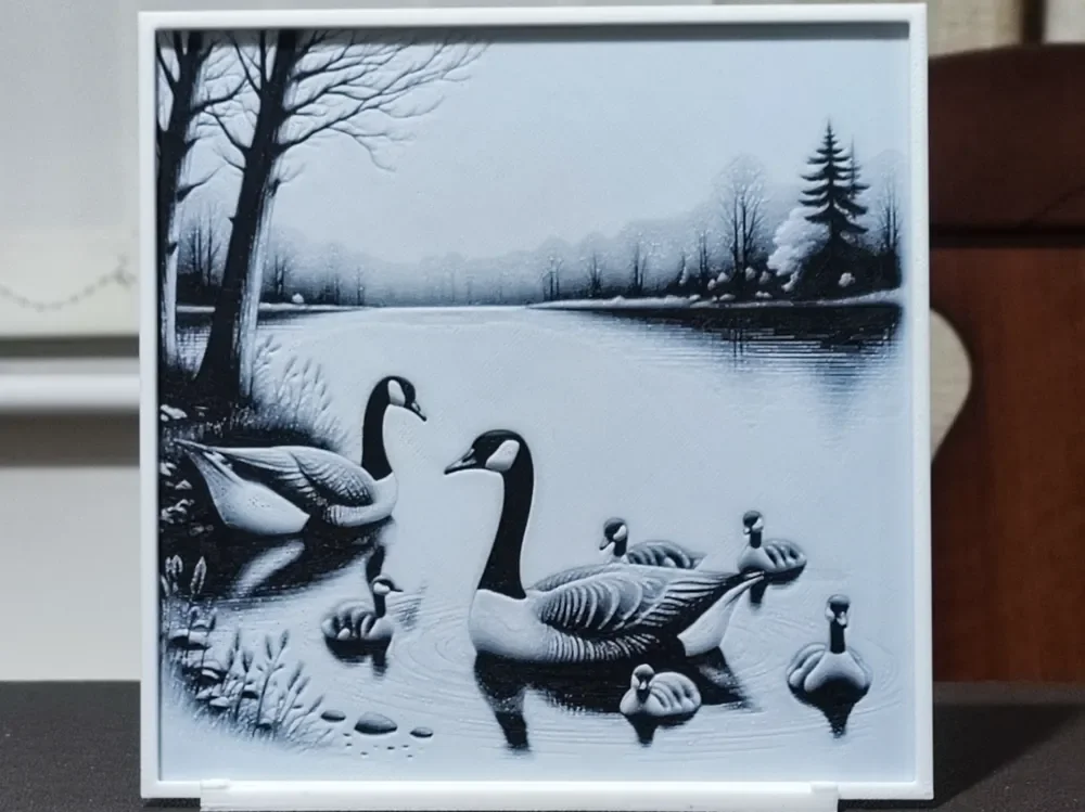 HueForge model: On The Lake - HueForge 2 Color by BoDad