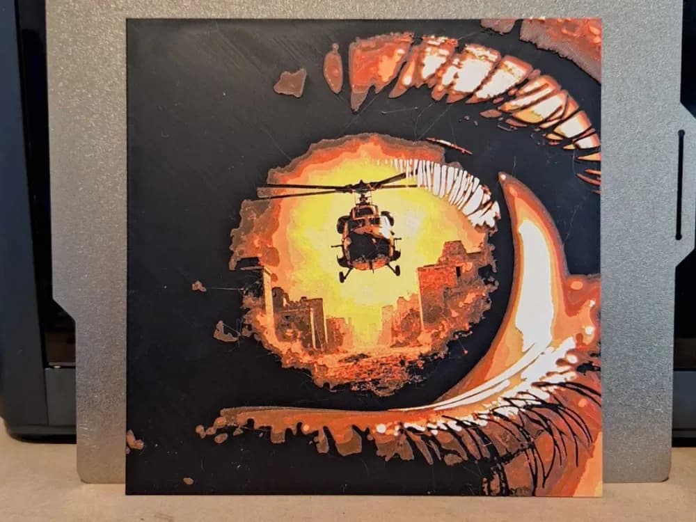 Through the Eye of a soldier - hueforge -4 colours Through the Eye of a soldier - hueforge -4 colours