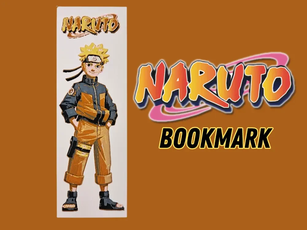 Naruto Bookmark by BusyKikiBee HueForge model: Naruto Bookmark by BusyKikiBee