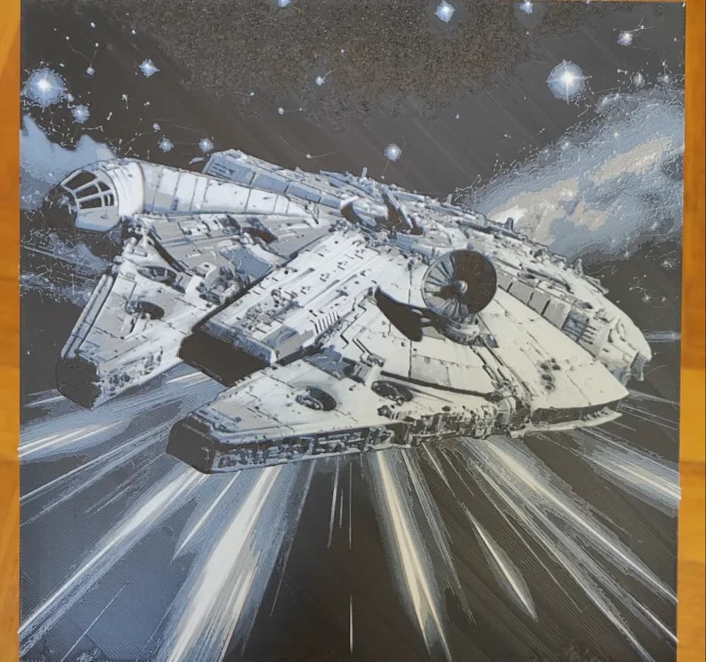 Millennium Falcon - Hueforge by BeaN HueForge model: Millennium Falcon - Hueforge by BeaN