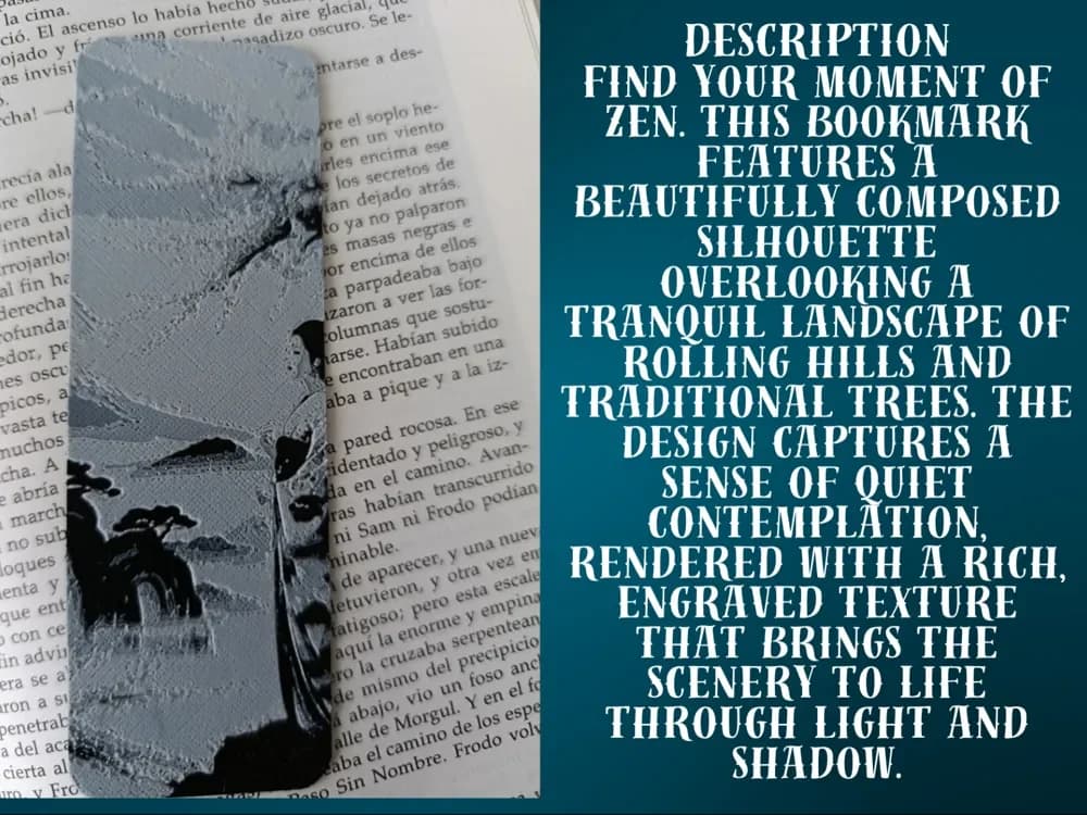 Asian Landscape & Silhouette Bookmark by FYTY112 HueForge model: Asian Landscape & Silhouette Bookmark by FYTY112
