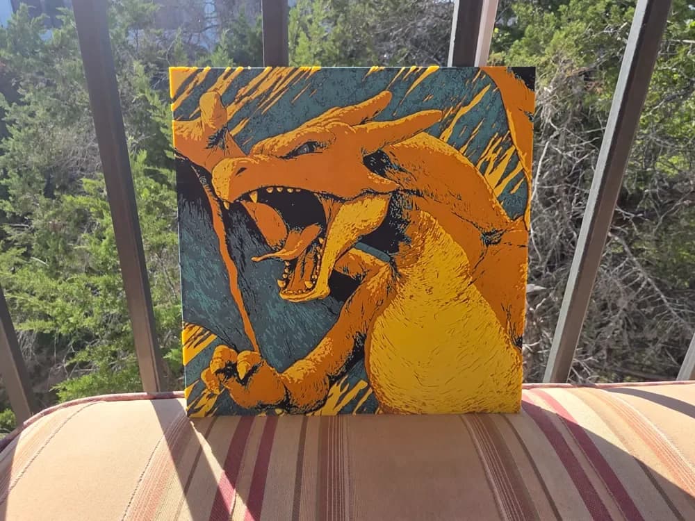 Roaring Charizard HueForge by Booster's Errant Venture HueForge model: Roaring Charizard HueForge by Booster's Errant Venture