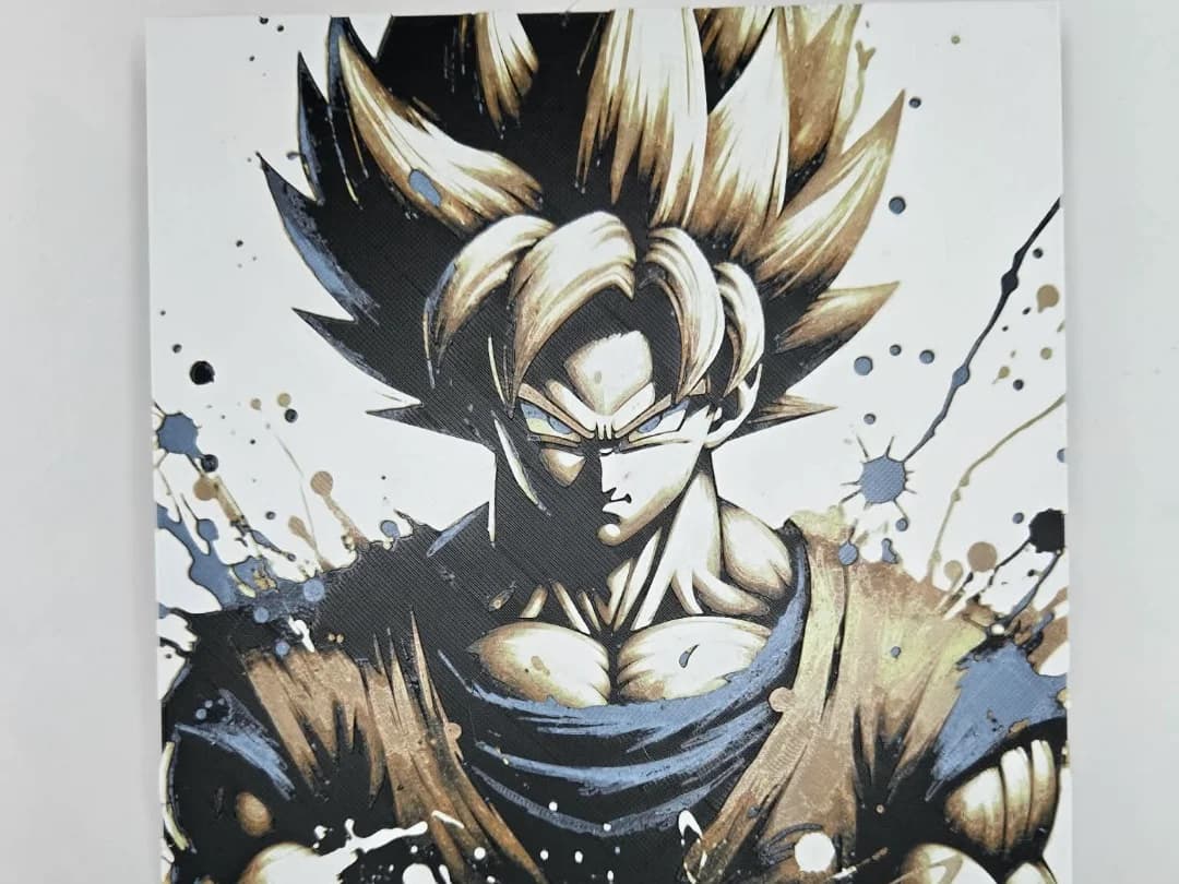 Updated Graffiti Goku Hueforge by 3Ree Printing HueForge model: Updated Graffiti Goku Hueforge by 3Ree Printing