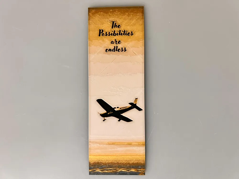 The Possibilities are Endless - Bookmark by 3djd HueForge model: The Possibilities are Endless - Bookmark by 3djd