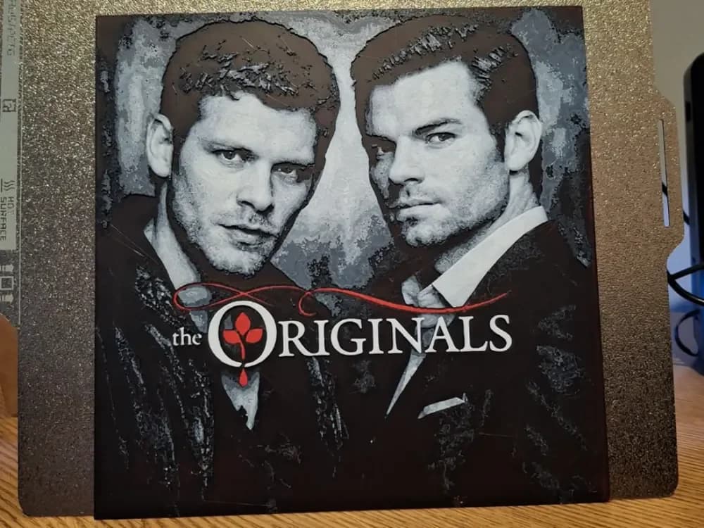 Klaus and Elijah Mikaelson - The Originals Hueforge by 3dGlow HueForge model: Klaus and Elijah Mikaelson - The Originals Hueforge by 3dGlow