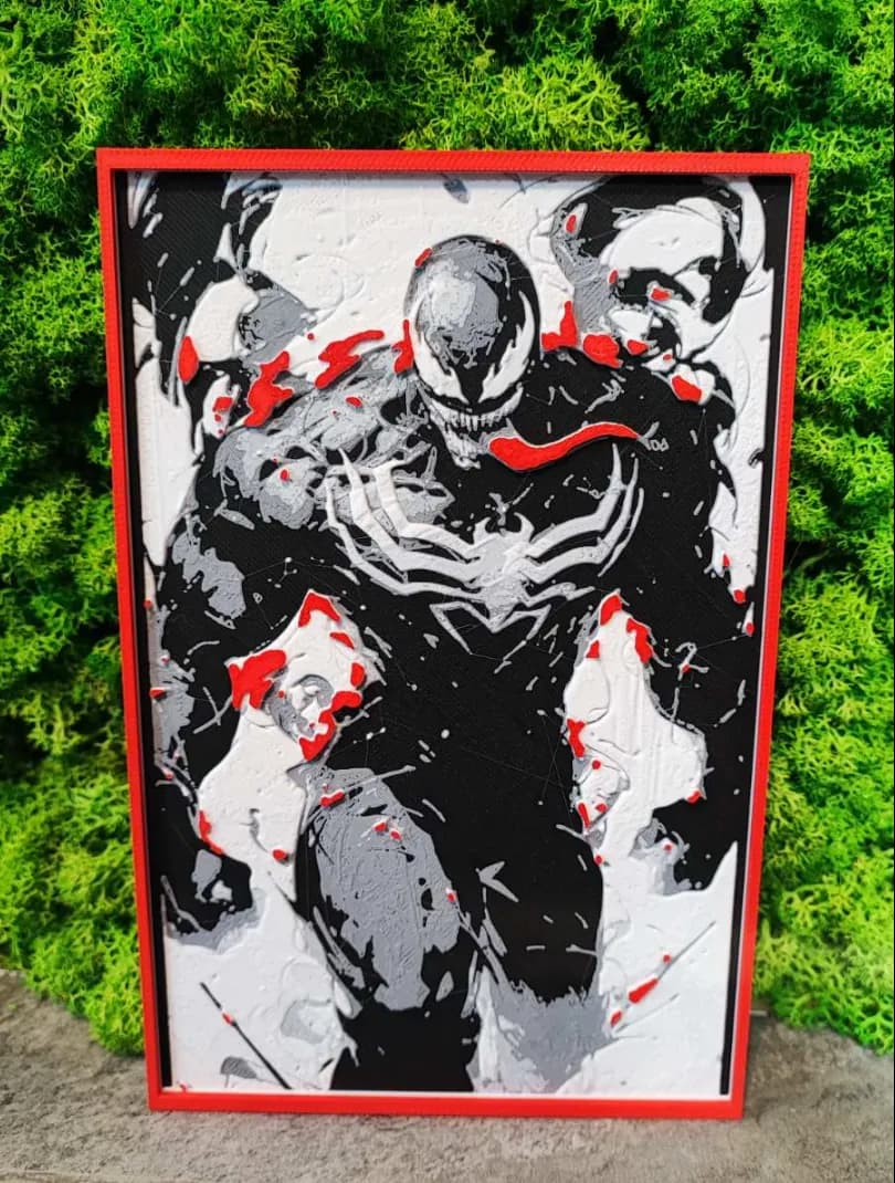 Venom by Garuda3D HueForge model: Venom by Garuda3D