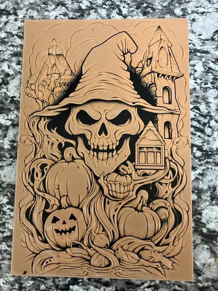Haunted skull (HueForge print) by Houston713Texan HueForge model: Haunted skull (HueForge print) by Houston713Texan
