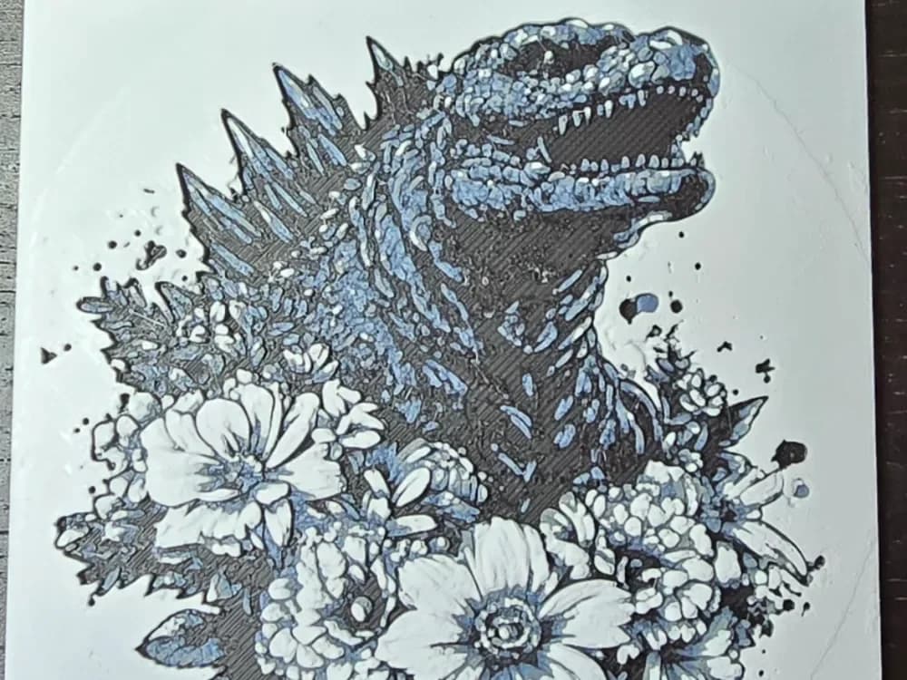 Godzilla Hueforge by Aprilk6366 HueForge model: Godzilla Hueforge by Aprilk6366