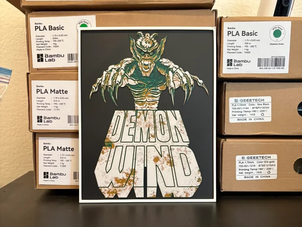 Demon Wind Hueforge by Estiv HueForge model: Demon Wind Hueforge by Estiv