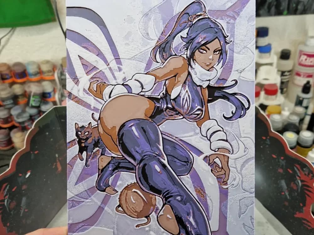 Bleach Hueforge - Yoruichi Shihouin by Dakiren HueForge model: Bleach Hueforge - Yoruichi Shihouin by Dakiren