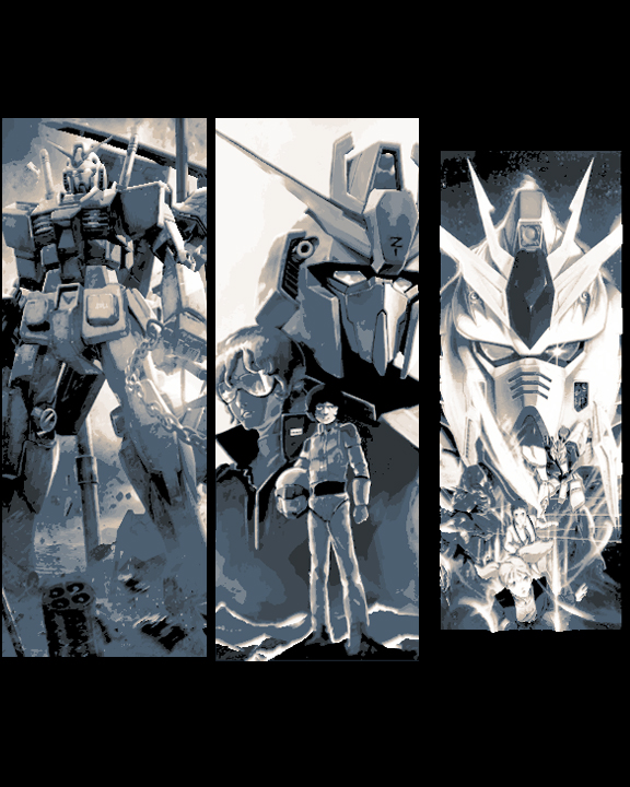 Fan Art Set of 3 Bookmarks - Mobile Suit Gundam Art Poster Designs Fan Art Set of 3 Bookmarks - Mobile Suit Gundam Art Poster Designs