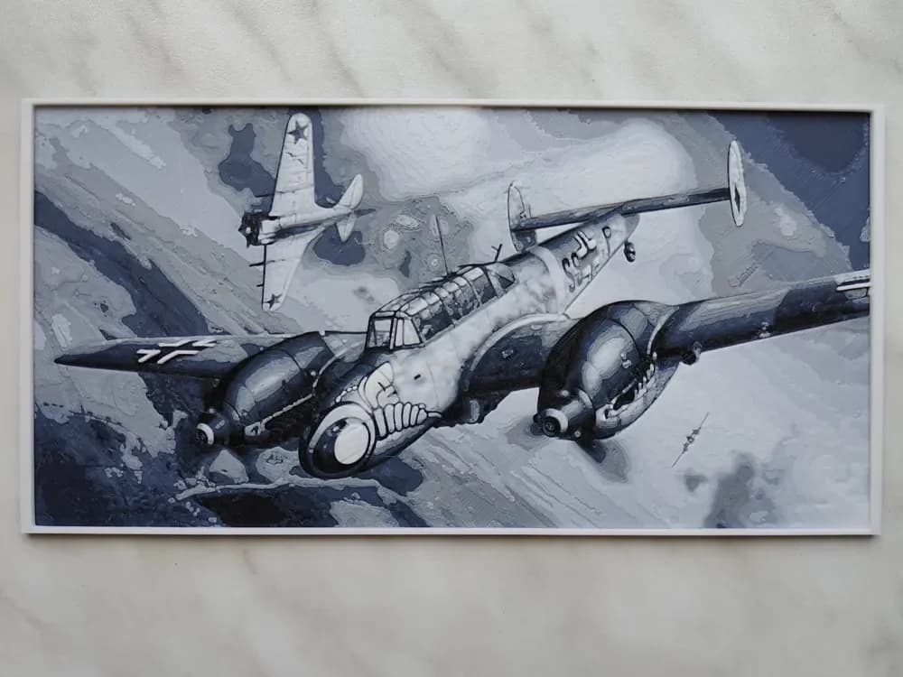 Messerschmitt Bf 110E - Hueforge by BeaN HueForge model: Messerschmitt Bf 110E - Hueforge by BeaN