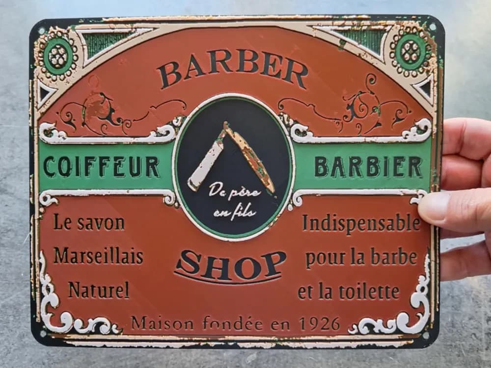 Hueforge Vintage Barber Shop by StefBull85 HueForge model: Hueforge Vintage Barber Shop by StefBull85