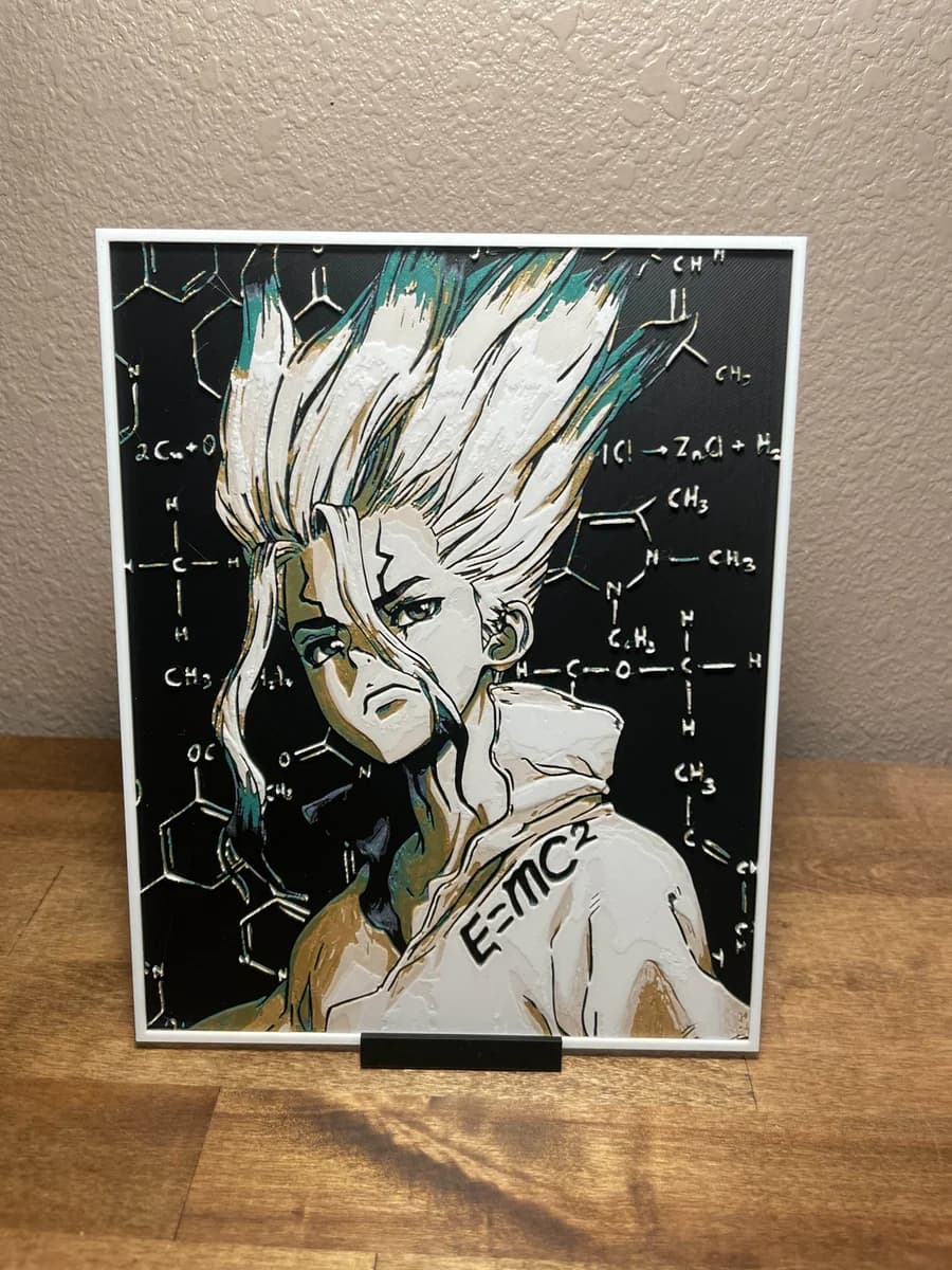 Updated - Senku by Cloudy Nostalgia HueForge model: Updated - Senku by Cloudy Nostalgia