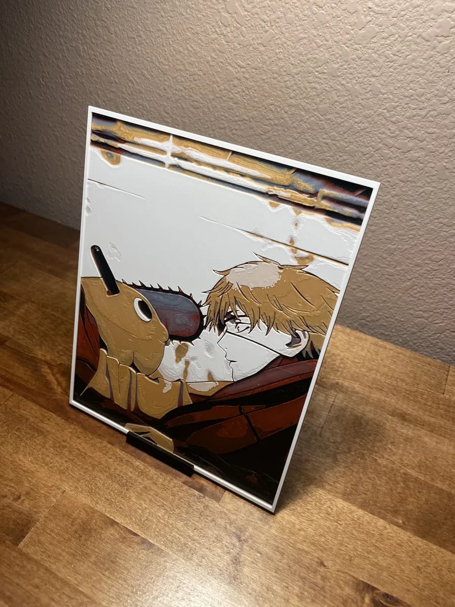 Denji and Pochita Hueforege (Chainsaw Man) by Cloudy Nostalgia HueForge model: Denji and Pochita Hueforege (Chainsaw Man) by Cloudy Nostalgia