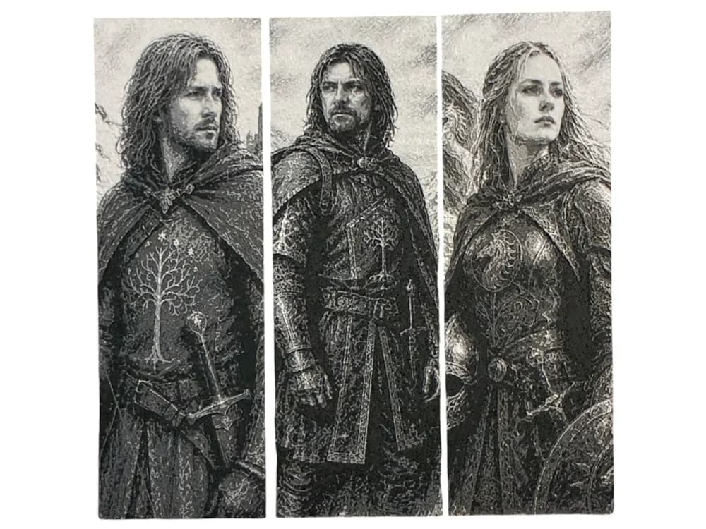 Boromir, Éowyn & Faramir Bookmark Collection by The SkyLab 3D HueForge model: Boromir, Éowyn & Faramir Bookmark Collection by The SkyLab 3D