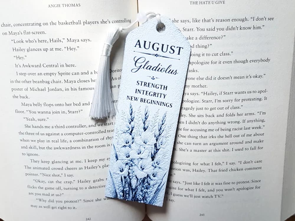 Bookmark, August Flower, Birth Month by Dame Jo HueForge model: Bookmark, August Flower, Birth Month by Dame Jo