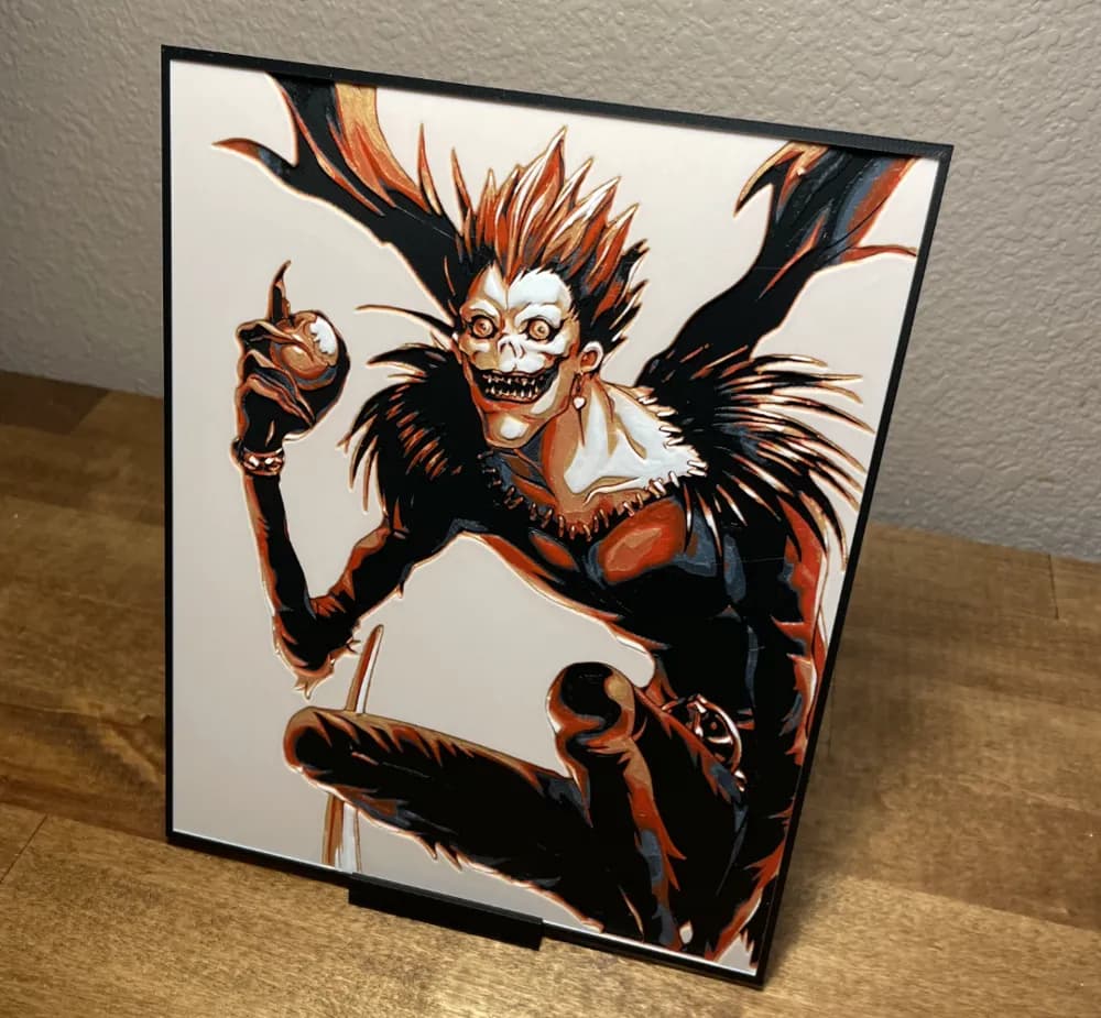 HueForge model: Hueforge - Death Note - Ryuk by Cloudy Nostalgia