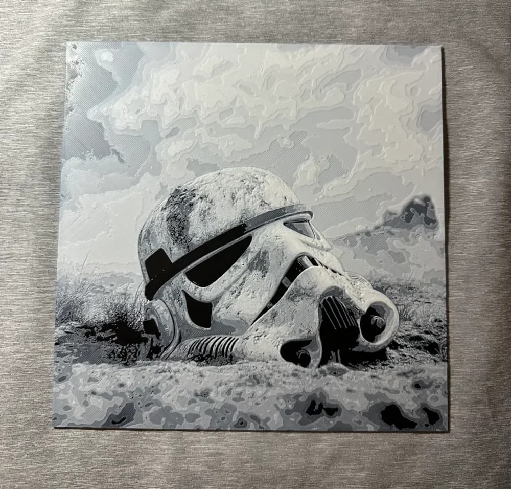 Stormtrooper Helmet Hueforge by Hey Ben HueForge model: Stormtrooper Helmet Hueforge by Hey Ben