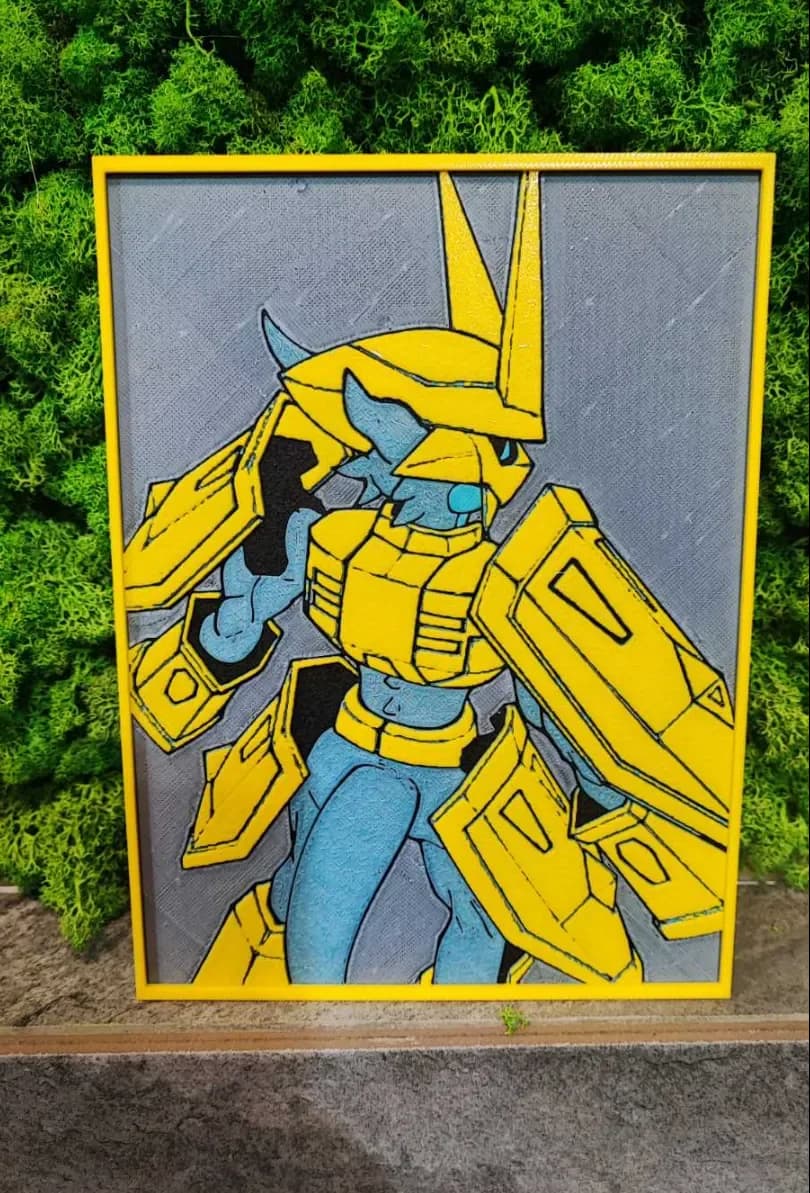 Magnamon by Garuda3D HueForge model: Magnamon by Garuda3D